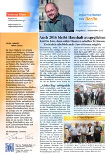  Informationen aus Berlin Nr. 21
